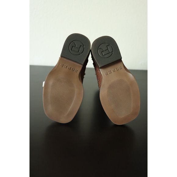 Roper Girls 6 Western Faith Boot Brown Cross Cowgirl Vintage Style Boot - Picture 6 of 10